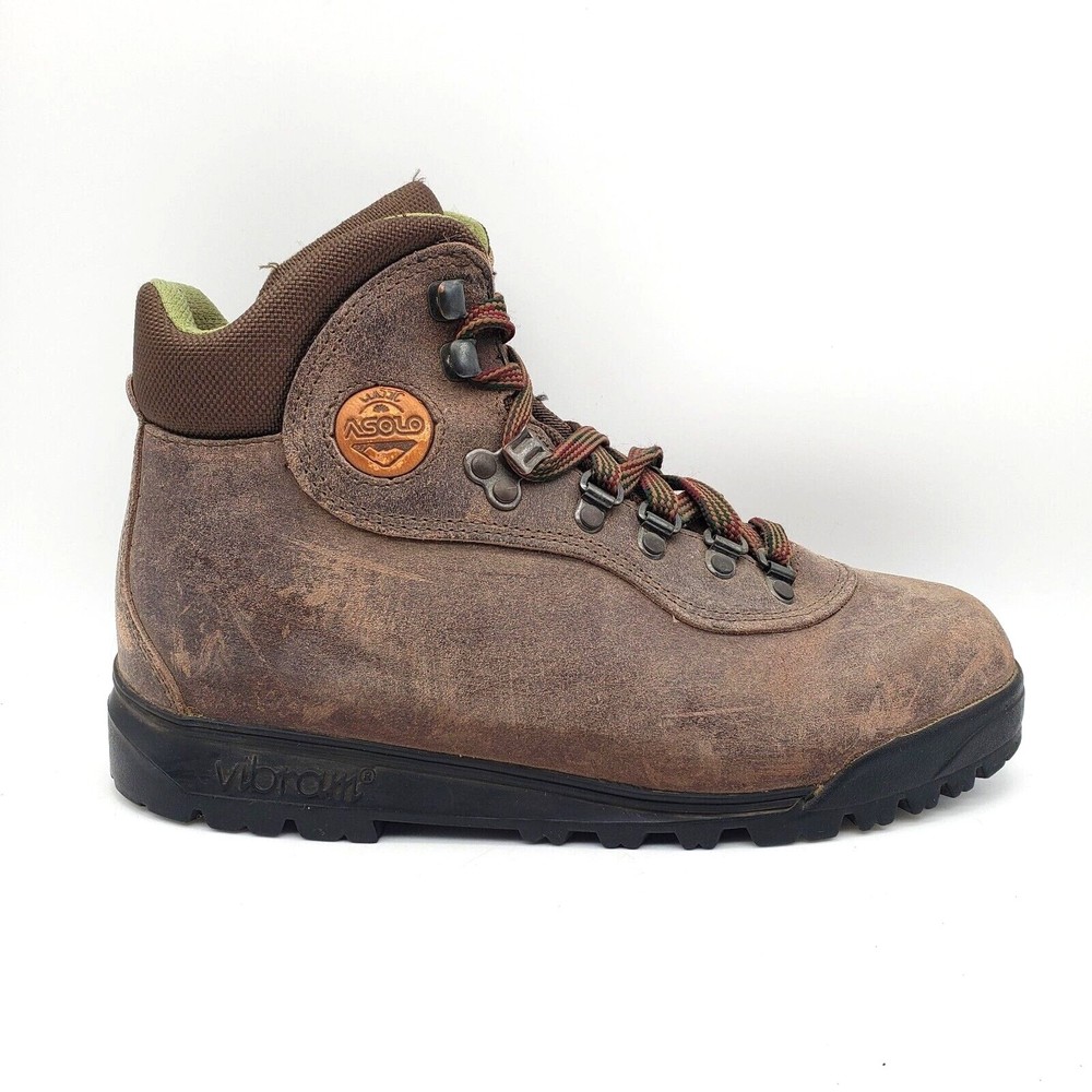 ASOLO Classic Vibram Hiking Boots Brown Suede Leather (Women's US Size 8.5)